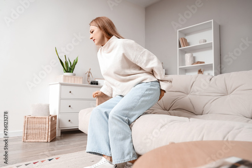Mature woman with hemorrhoi...