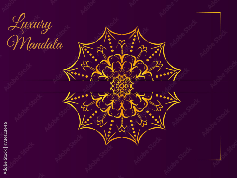 Luxury mandala design template