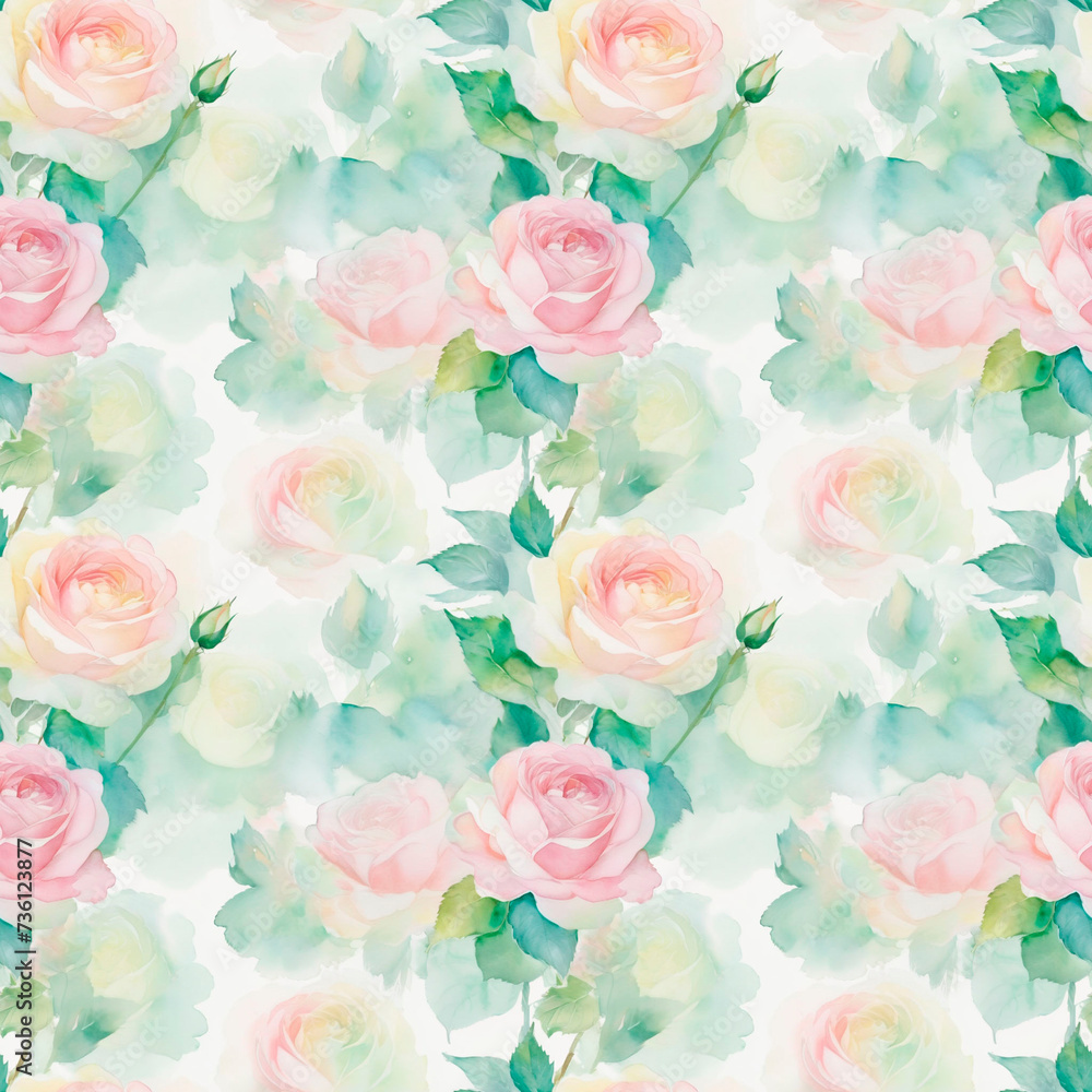 Fototapeta premium seamless pattern with roses