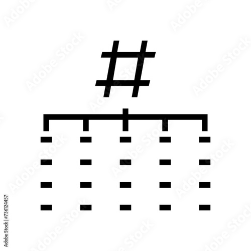 hashing algorithm glyph icon vector. hashing algorithm sign. isolated symbol illustration