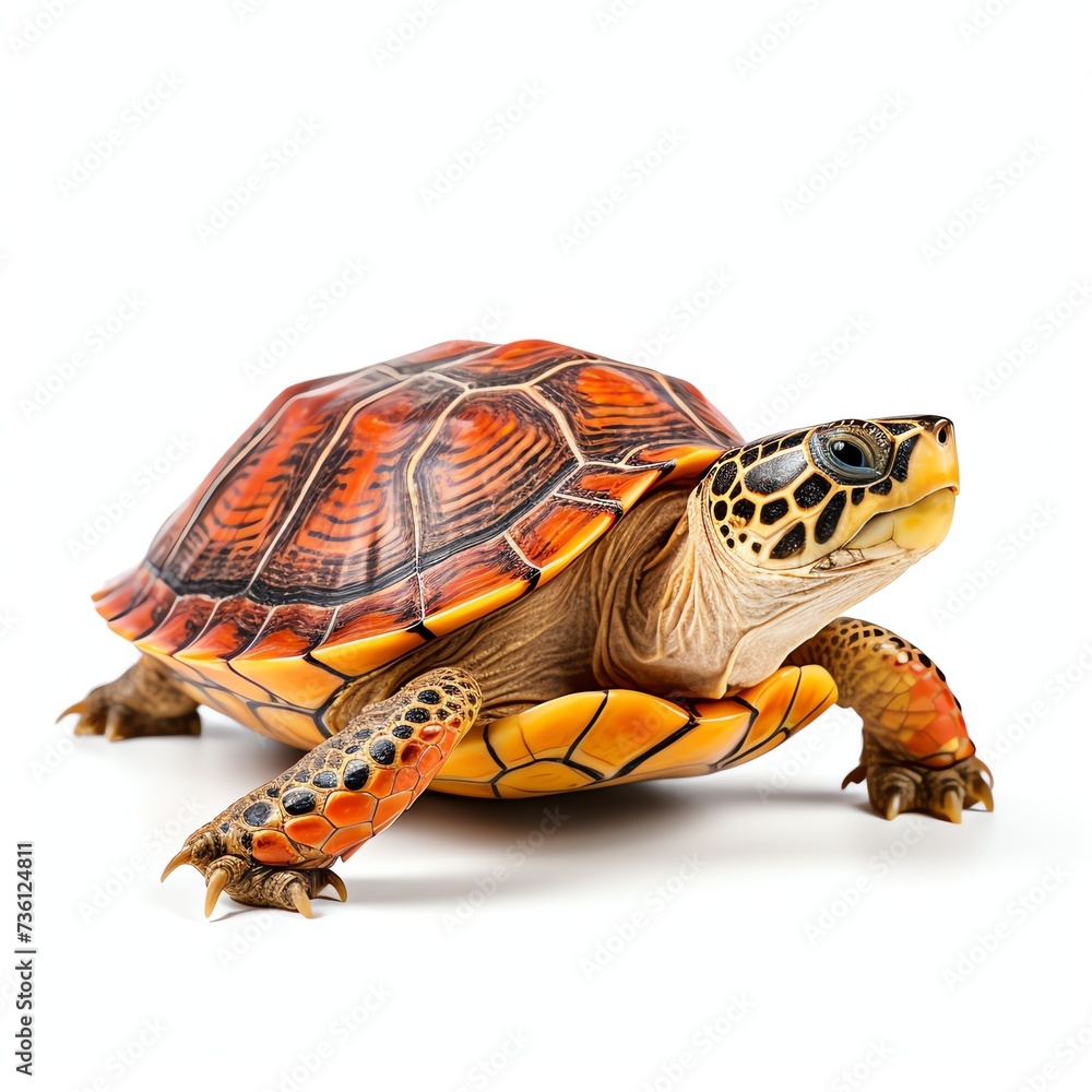 Obraz premium a chelonia mydas, studio light , isolated on white background