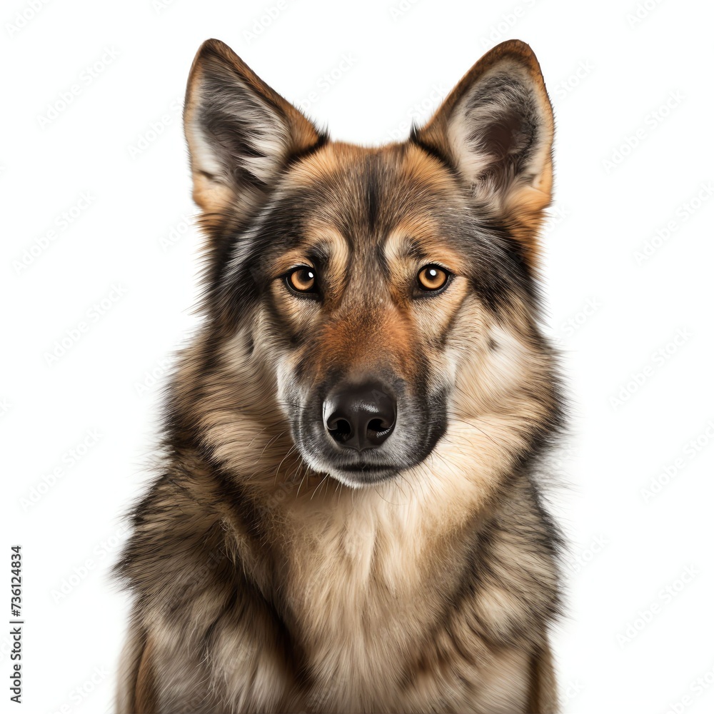 a canis lupus, studio light , isolated on white background a canis lupus, studio light , isolated on white background