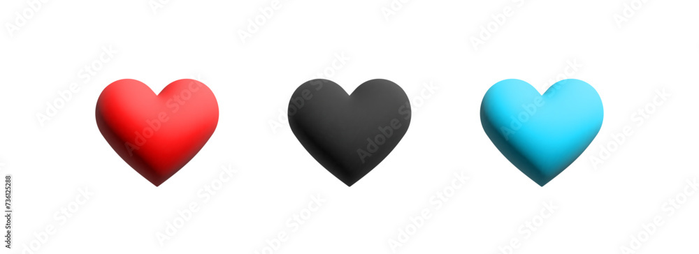 Set of hearts icons. Flat, color, gradient hearts set, love and like design. Vector icons Set of hearts icons. Flat, color, gradient hearts set, love and like design. Vector icons