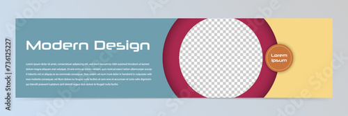 Modern abstract LinkedIn banner template