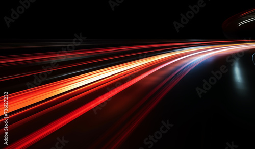 light streaks background, motion blur speed effect, fast travel
