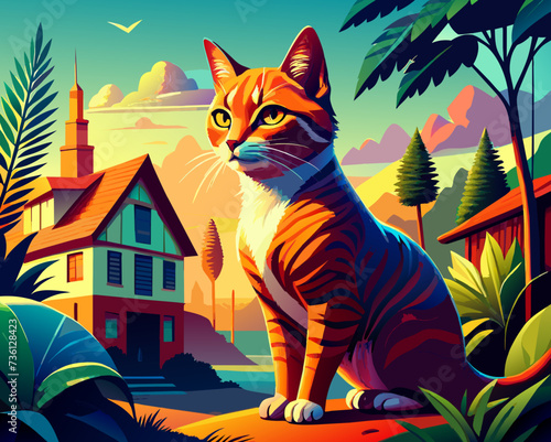 cat feline kitty kitten pussycat cartoon pretty cute vector illustration perfect beautiful amazing tabby tomcat