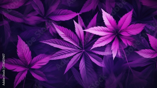 Background with Purple marijuana leaves. © Various Backgrounds