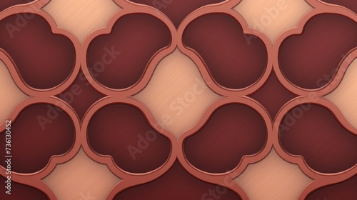 Background with quatrefoils in Rosewood color