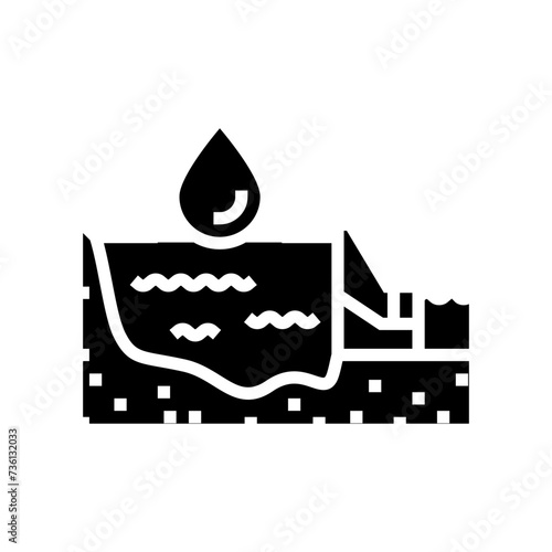 water reservoir hydroelectric power glyph icon vector. water reservoir hydroelectric power sign. isolated symbol illustration