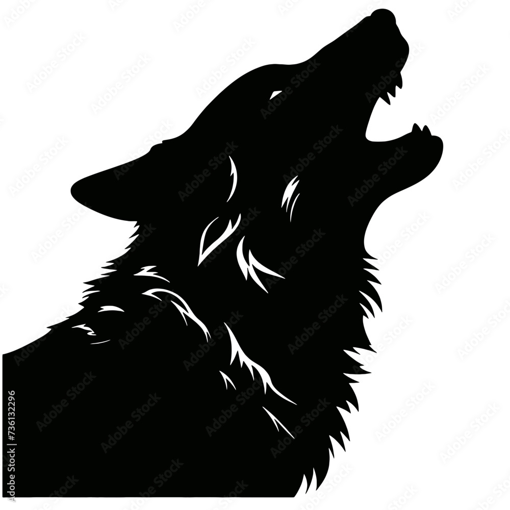 wolf head silhouette