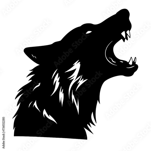 Fototapeta Naklejka Na Ścianę i Meble -  wolf head silhouette