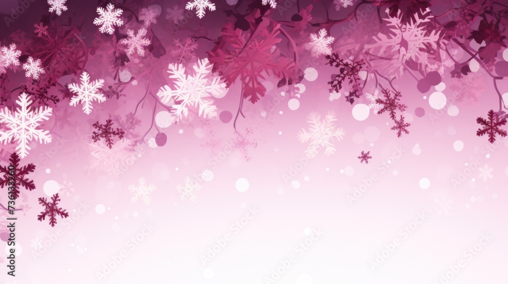 Background with snowflakes in Grapevine color