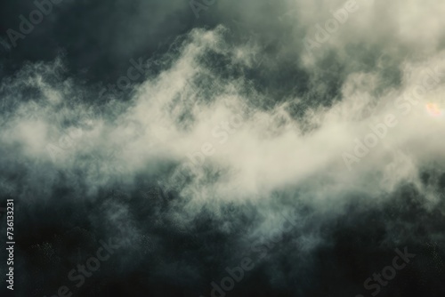 Mysterious smoky misty atmosphere in the forest Texture background for ads and banners Generative AI