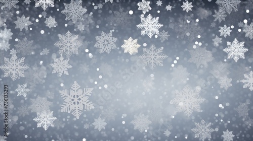 Background with snowflakes in Gray color