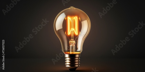 Light Bulb Isolated on White Background. Innovative Idea and Energy Saving Equipment Concept.
