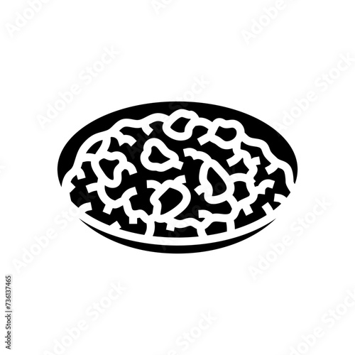 curry dish indian cuisine glyph icon vector. curry dish indian cuisine sign. isolated symbol illustration