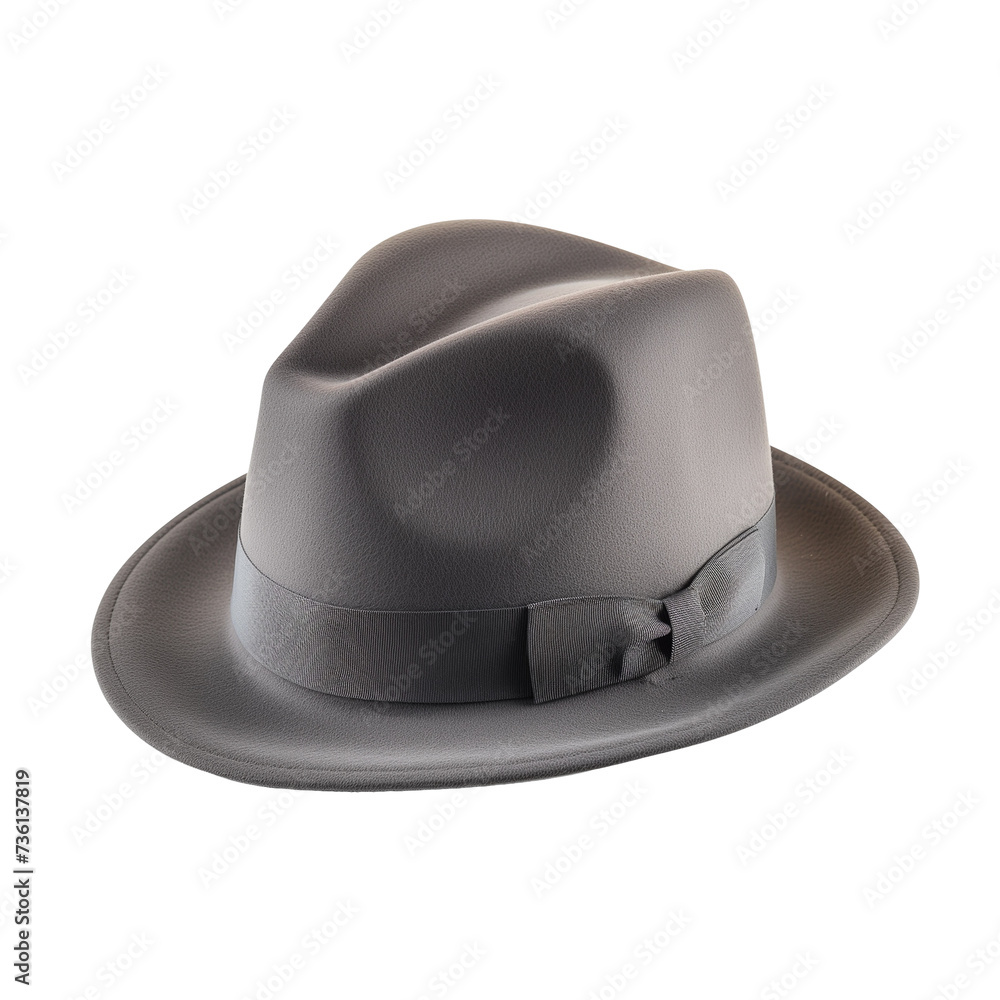 classic gray hat, isolated on transparent background classic gray hat, isolated on transparent background