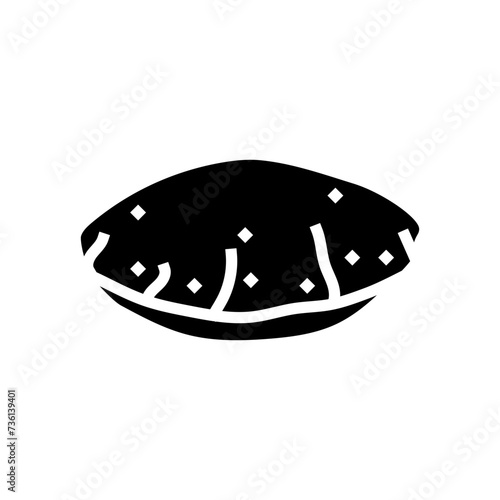 roti bread indian cuisine glyph icon vector. roti bread indian cuisine sign. isolated symbol illustration