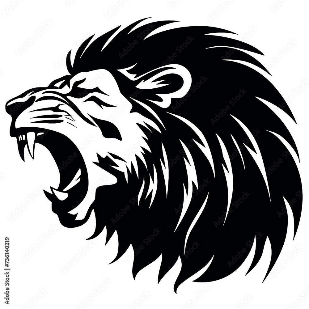 lion face silhouette lion face silhouette