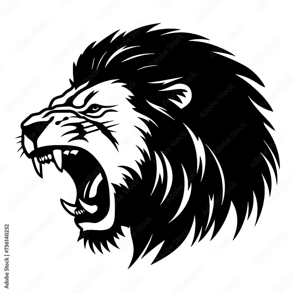 lion face silhouette lion face silhouette
