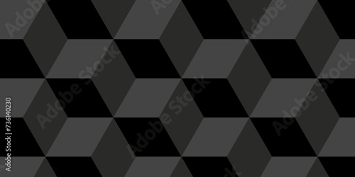 Black vector cube seamless pattern geometric design. Square shape cube. Cubic shapes vector symbol. 