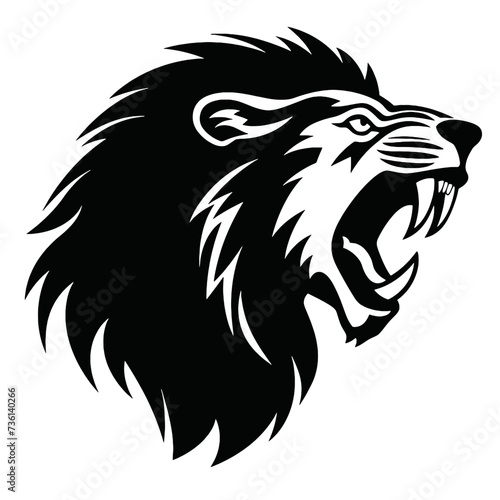 lion face silhouette