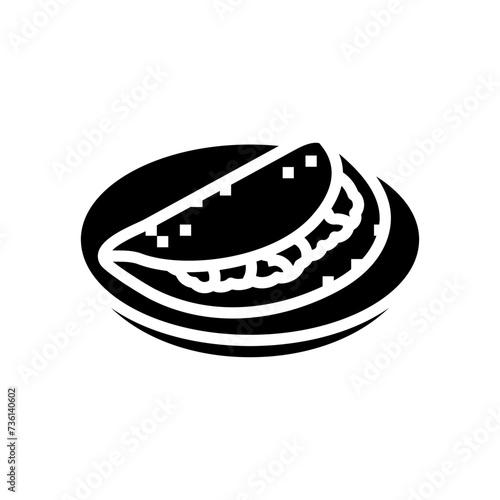 dosas indian cuisine glyph icon vector. dosas indian cuisine sign. isolated symbol illustration