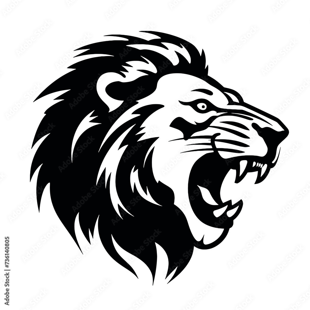 lion face silhouette lion face silhouette