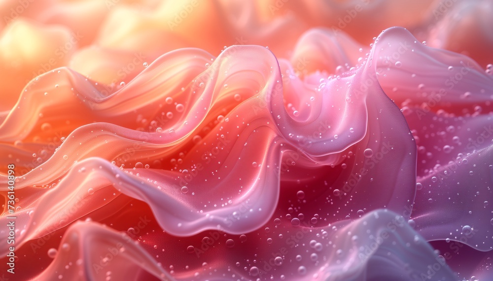 abstract liquid waves with water droplets and sunrise colors abstract liquid waves with water droplets and sunrise colors