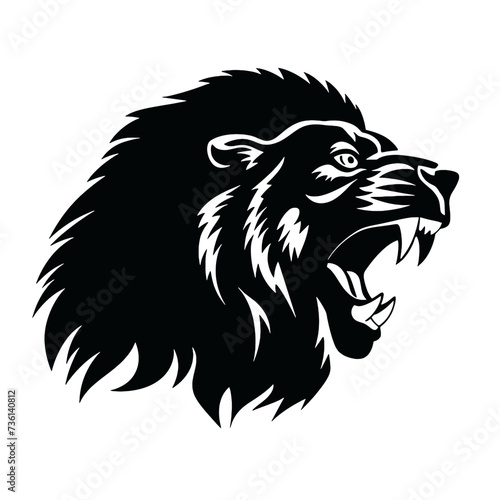 lion face silhouette