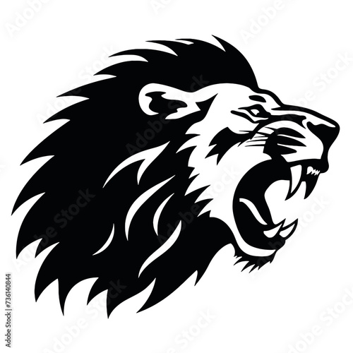 Wallpaper Mural lion face silhouette Torontodigital.ca