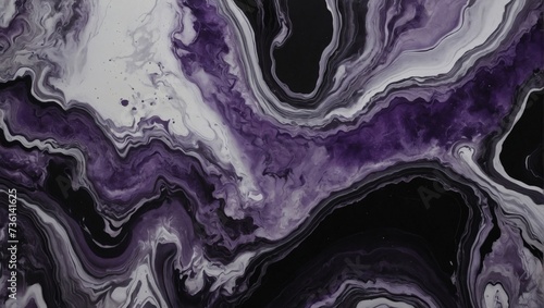 Amethyst abstract black marble background art paint pattern ink texture watercolor brushed nickel fluid wall.