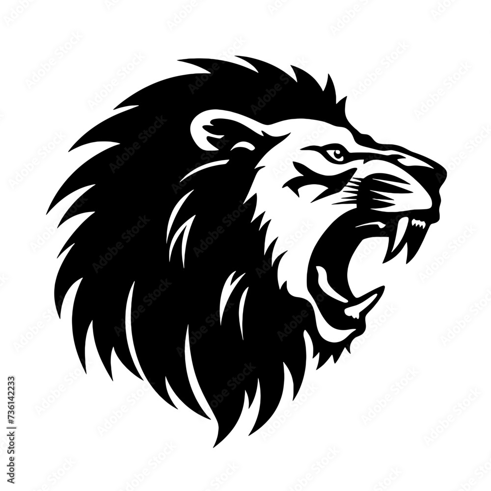 lion face silhouette lion face silhouette