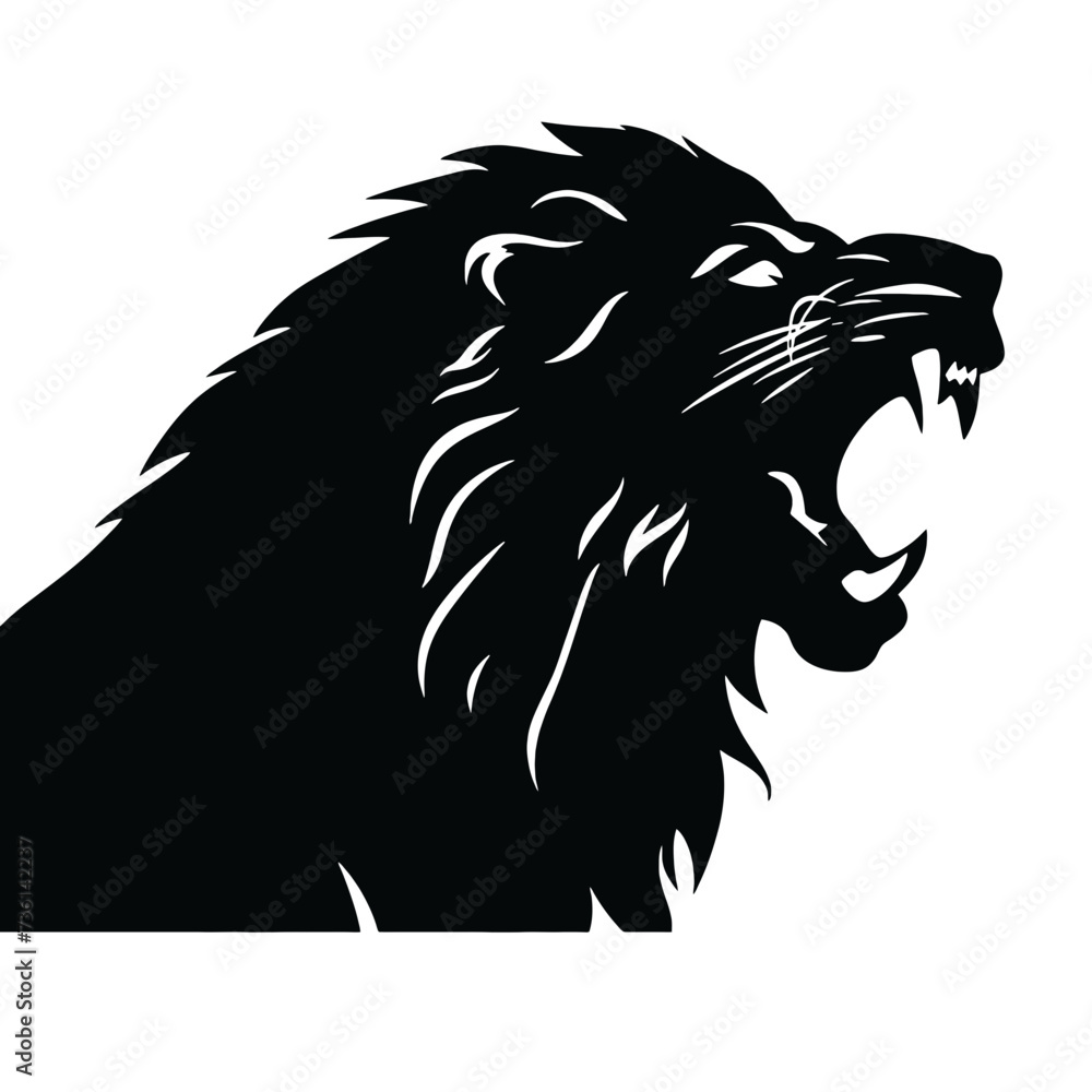lion face silhouette lion face silhouette