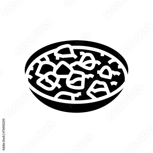 palak paneer indian cuisine glyph icon vector. palak paneer indian cuisine sign. isolated symbol illustration