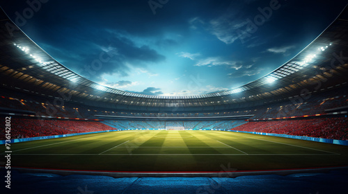 Sports stadium background template. © Fary