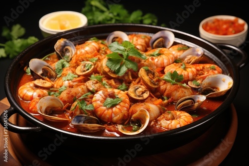 a bowl of thai Tom Yum goong professional advertising food photography