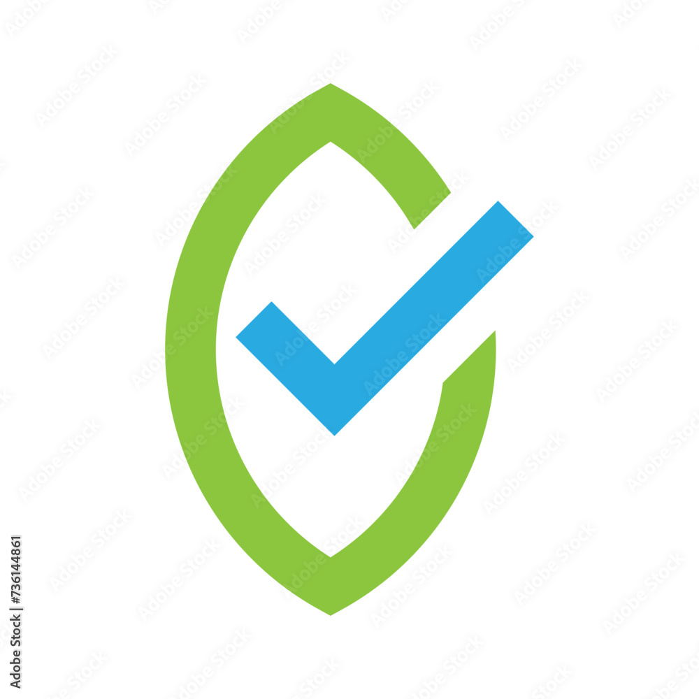 Safe choice vector icon isolated on white background, check mark approval symbol Safe choice vector icon isolated on white background, check mark approval symbol