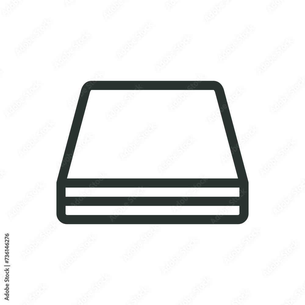Mattress isolated icon, memory foam mattress vector symbol with editable stroke Mattress isolated icon, memory foam mattress vector symbol with editable stroke