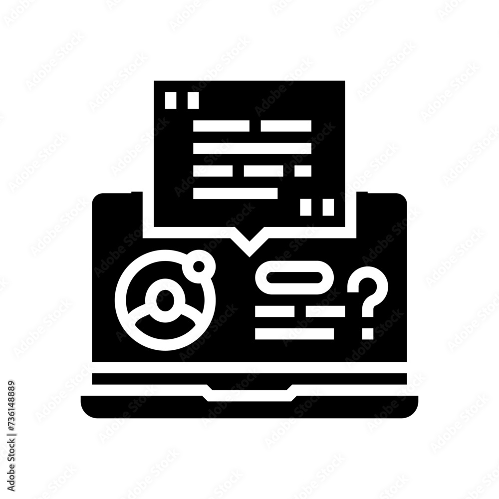 remote consulting glyph icon vector. remote consulting sign. isolated symbol illustration remote consulting glyph icon vector. remote consulting sign. isolated symbol illustration