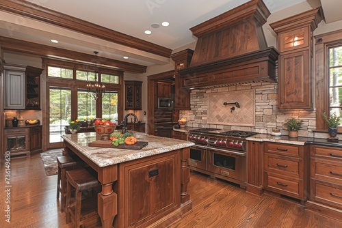 kitchen with shaker style cabinets advertising photography