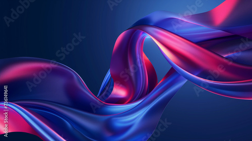  Abstract Satin Waves with Fluid Colors Background