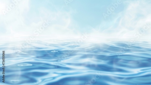 A peaceful image capturing the beauty of a large body of water with a serene sky in the background. Perfect for calming and relaxing designs