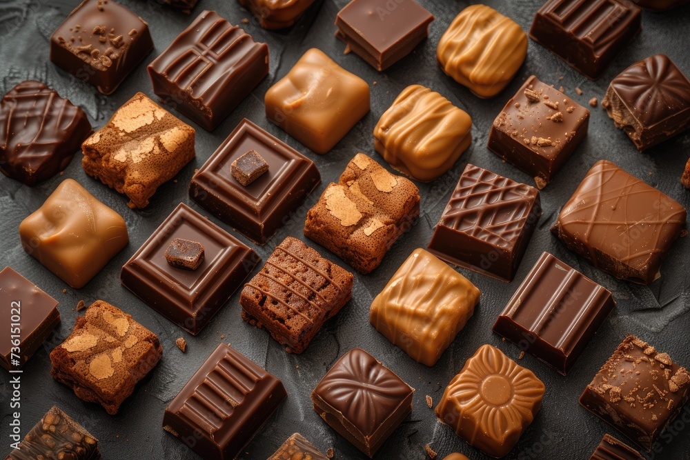 craft homemade chocolate bar in the kitchen table professional advertising food photography