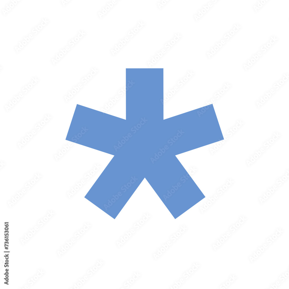 Fototapeta premium Blue asterisk icon