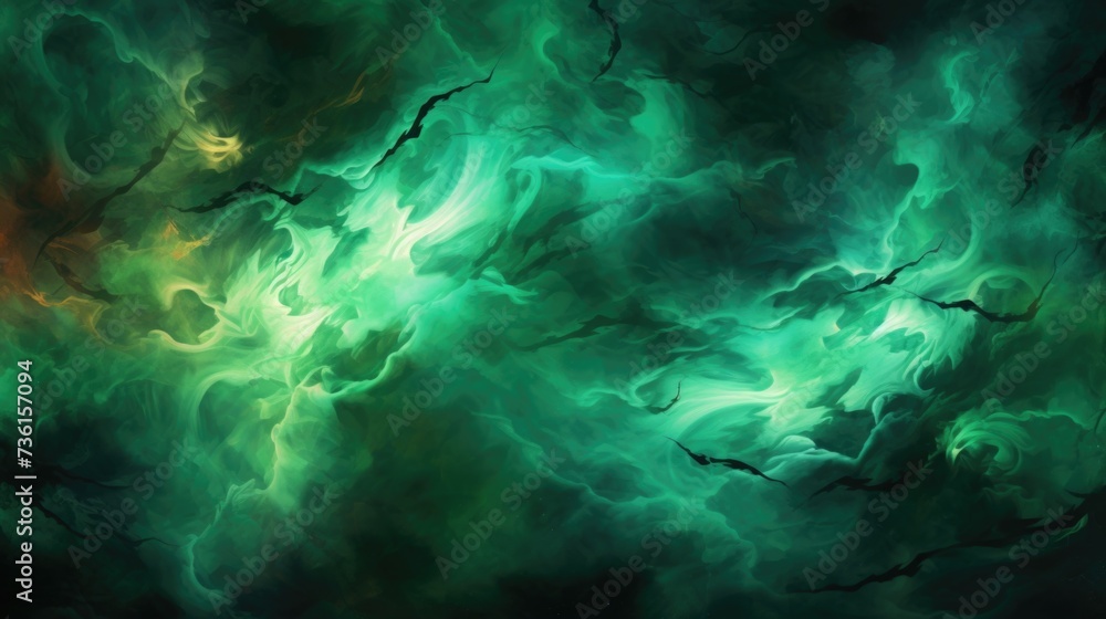 Emerald fire background