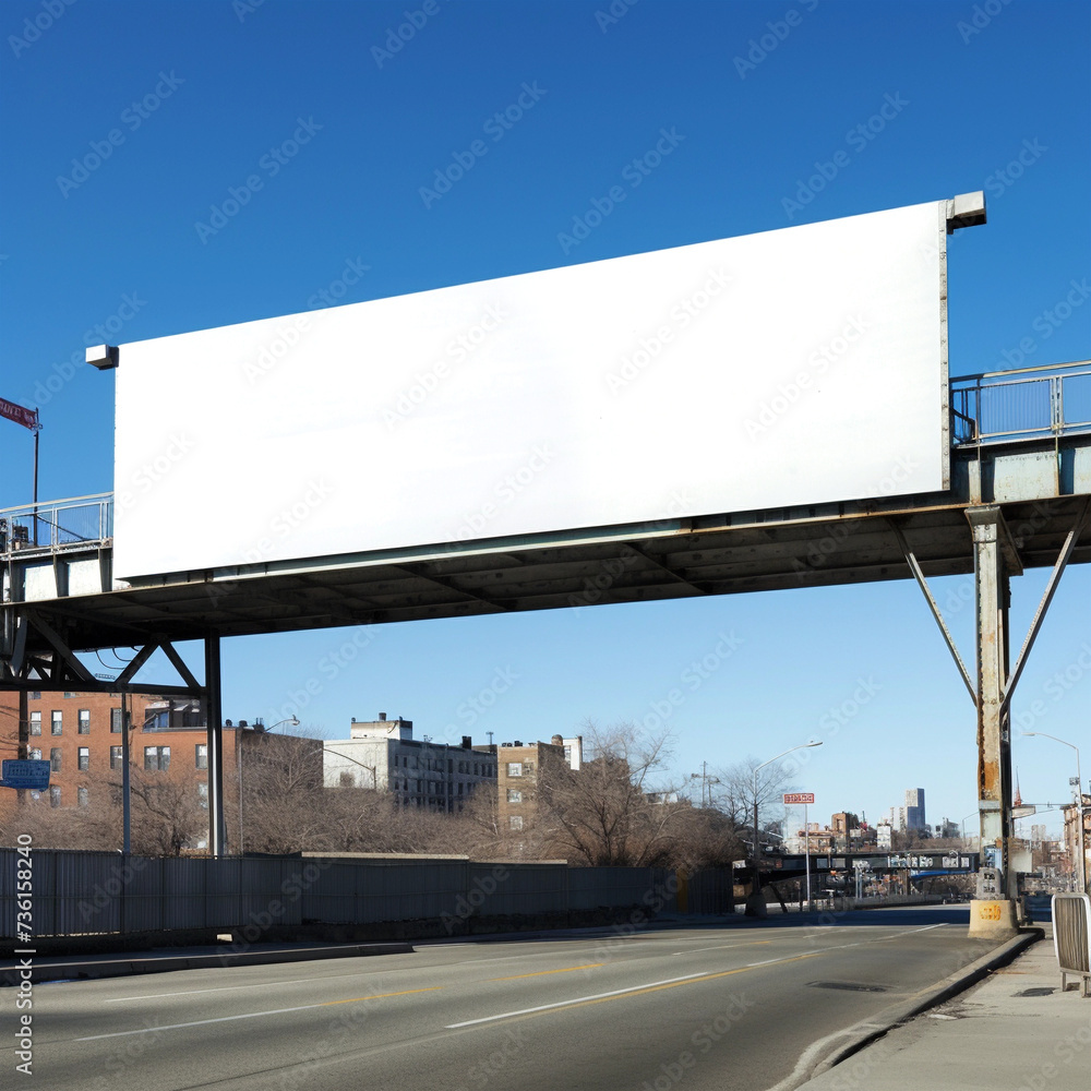 Bilboard mockup bridge, Generative AI Bilboard mockup bridge, Generative AI