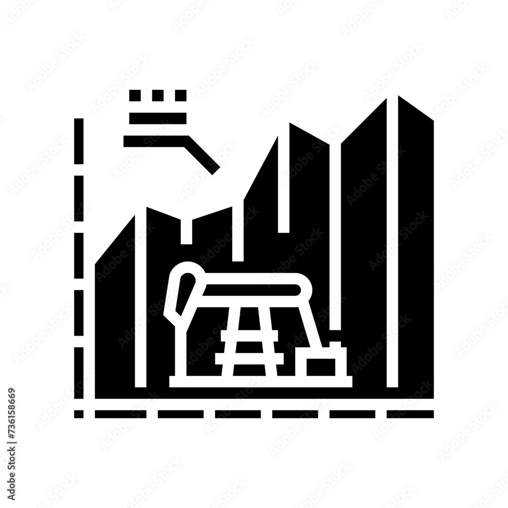 supply oil industry glyph icon vector. supply oil industry sign. isolated symbol illustration