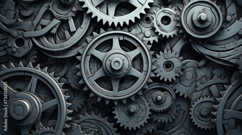 Wallpaper Mural Gears Background in Arctic Ash color. Torontodigital.ca