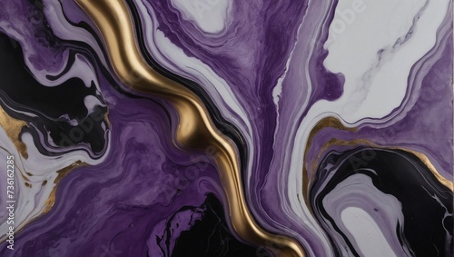 Lilac abstract black marble background art paint pattern ink texture watercolor vintage brass fluid wall.